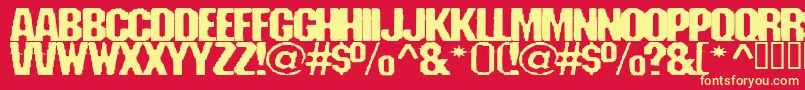 Fanatikatwo Font – Yellow Fonts on Red Background