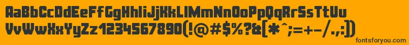 Costarica Font – Black Fonts on Orange Background