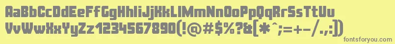 Costarica Font – Gray Fonts on Yellow Background