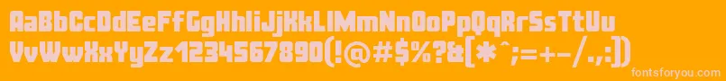 Costarica Font – Pink Fonts on Orange Background
