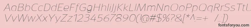 SavileThinitalic Font – Black Fonts on Pink Background