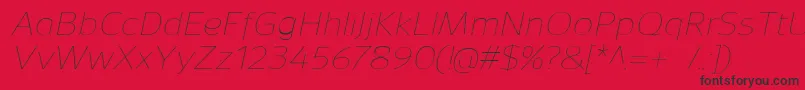 SavileThinitalic Font – Black Fonts on Red Background