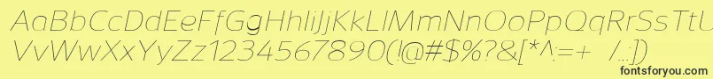 SavileThinitalic Font – Black Fonts on Yellow Background