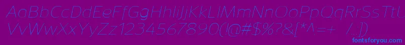 fuente SavileThinitalic – Fuentes Azules Sobre Fondo Morado