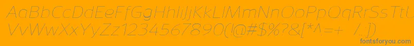 SavileThinitalic Font – Gray Fonts on Orange Background