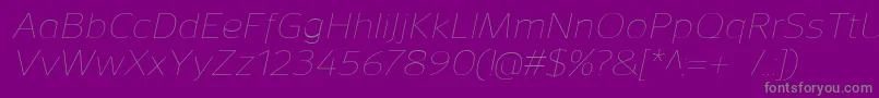 SavileThinitalic Font – Gray Fonts on Purple Background