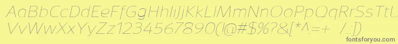 fuente SavileThinitalic – Fuentes Grises Sobre Fondo Amarillo