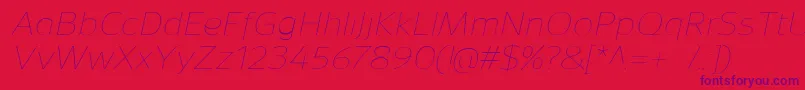 SavileThinitalic Font – Purple Fonts on Red Background