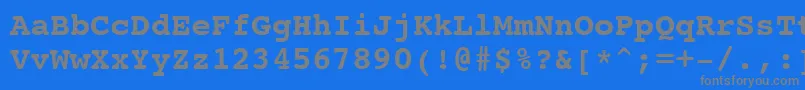 フォントCourier10PitchBoldBt – 青い背景に灰色の文字