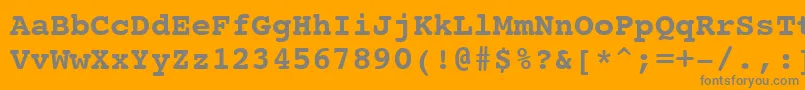 フォントCourier10PitchBoldBt – オレンジの背景に灰色の文字