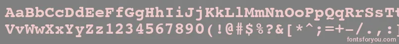 Courier10PitchBoldBt Font – Pink Fonts on Gray Background