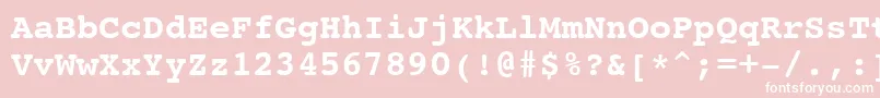 Courier10PitchBoldBt Font – White Fonts on Pink Background