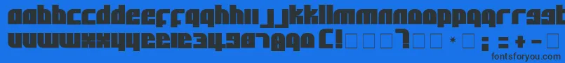 AlphaFlightSolid Font – Black Fonts on Blue Background