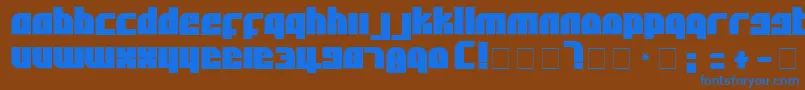 AlphaFlightSolid Font – Blue Fonts on Brown Background