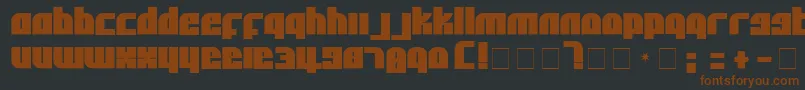 AlphaFlightSolid Font – Brown Fonts on Black Background