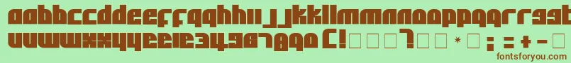 AlphaFlightSolid Font – Brown Fonts on Green Background