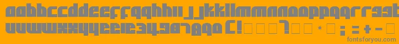Шрифт AlphaFlightSolid – серые шрифты на оранжевом фоне