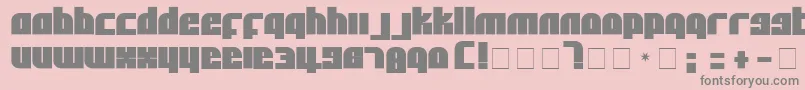 フォントAlphaFlightSolid – ピンクの背景に灰色の文字