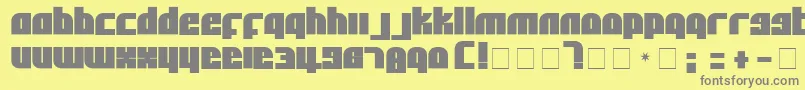 Czcionka AlphaFlightSolid – szare czcionki na żółtym tle