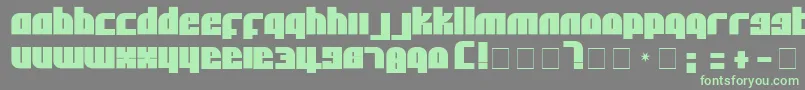 AlphaFlightSolid-Schriftart – Grüne Schriften auf grauem Hintergrund