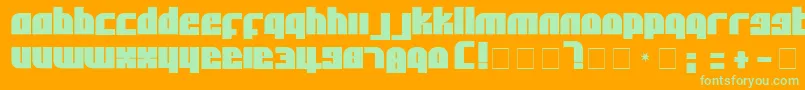 AlphaFlightSolid Font – Green Fonts on Orange Background