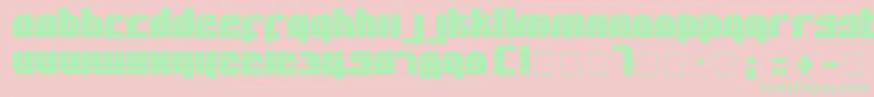 AlphaFlightSolid Font – Green Fonts on Pink Background
