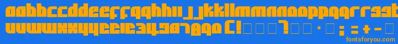 AlphaFlightSolid Font – Orange Fonts on Blue Background