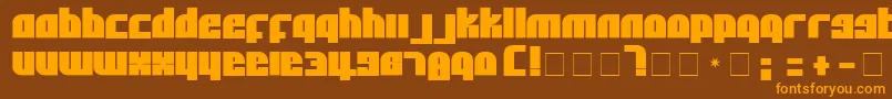 AlphaFlightSolid Font – Orange Fonts on Brown Background