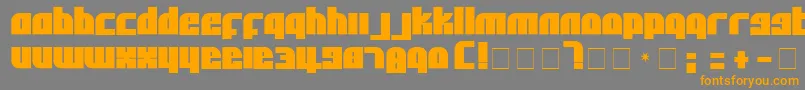 AlphaFlightSolid-fontti – oranssit fontit harmaalla taustalla