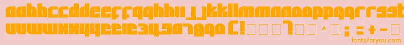 AlphaFlightSolid Font – Orange Fonts on Pink Background