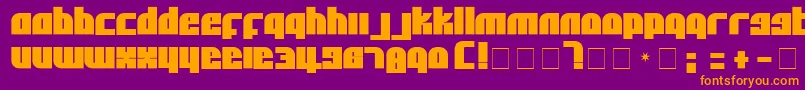 AlphaFlightSolid Font – Orange Fonts on Purple Background