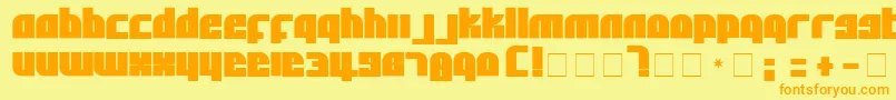 AlphaFlightSolid Font – Orange Fonts on Yellow Background