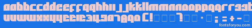 AlphaFlightSolid Font – Pink Fonts on Blue Background