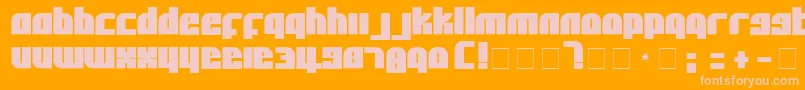 AlphaFlightSolid Font – Pink Fonts on Orange Background