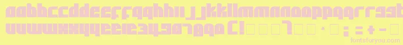 AlphaFlightSolid Font – Pink Fonts on Yellow Background