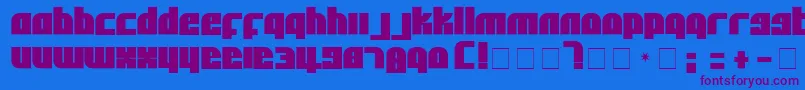 AlphaFlightSolid Font – Purple Fonts on Blue Background