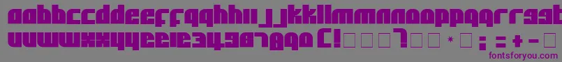 Police AlphaFlightSolid – polices violettes sur fond gris