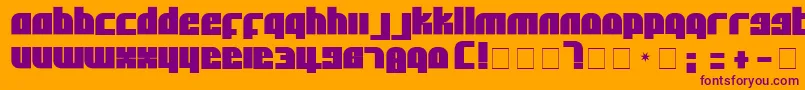 AlphaFlightSolid Font – Purple Fonts on Orange Background