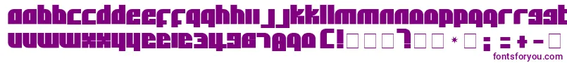 Czcionka AlphaFlightSolid – fioletowe czcionki na białym tle