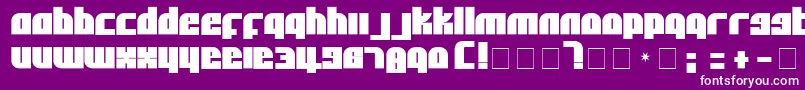 Police AlphaFlightSolid – polices blanches sur fond violet