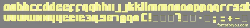 Шрифт AlphaFlightSolid – жёлтые шрифты на сером фоне