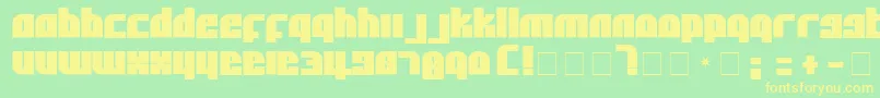 AlphaFlightSolid Font – Yellow Fonts on Green Background
