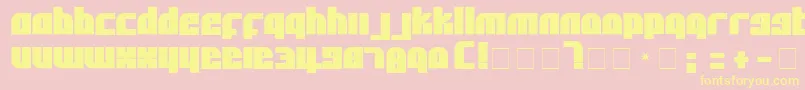 AlphaFlightSolid Font – Yellow Fonts on Pink Background