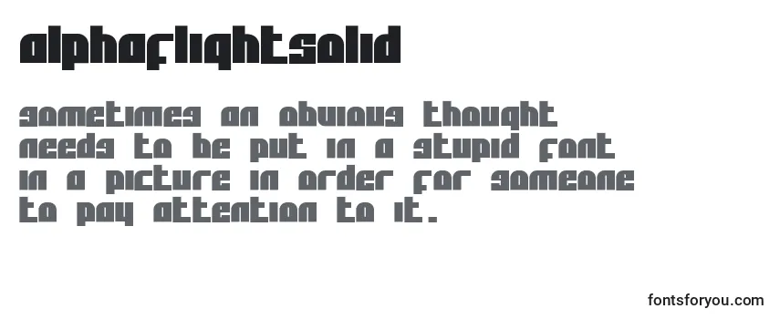 Шрифт AlphaFlightSolid