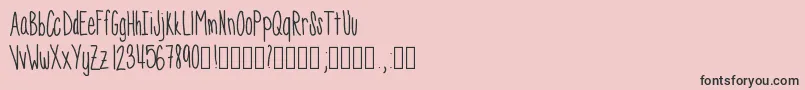 Skinnyness Font – Black Fonts on Pink Background
