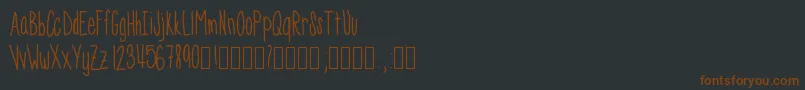Skinnyness Font – Brown Fonts on Black Background