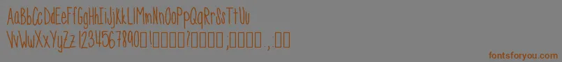 Skinnyness Font – Brown Fonts on Gray Background