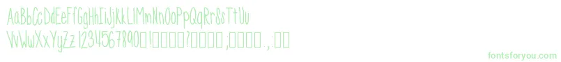 Skinnyness Font – Green Fonts on White Background