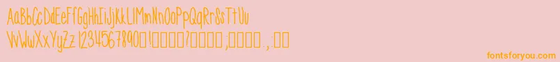 Skinnyness Font – Orange Fonts on Pink Background