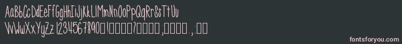 Skinnyness Font – Pink Fonts on Black Background